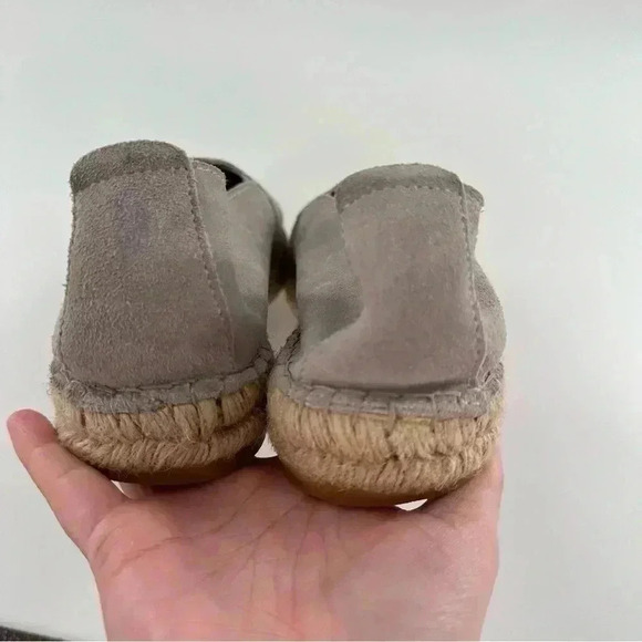 Fabiolas flats size 40 gray suede flatform Espadrilles coastal coastal granny - Picture 8 of 12